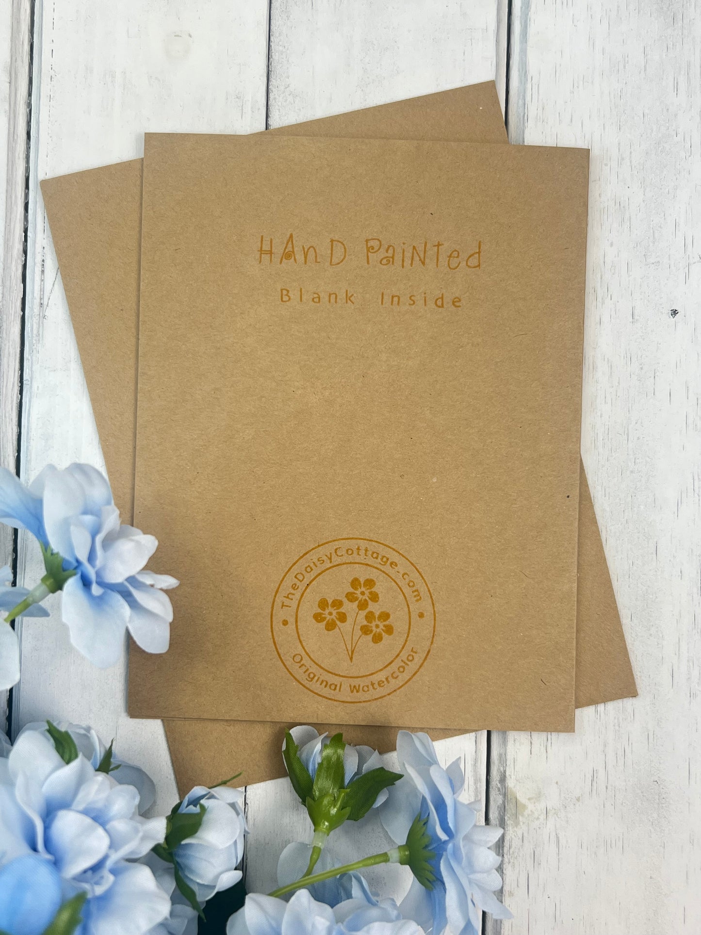 "Modern Flower" - Hand Painted Watercolor Greeting Card