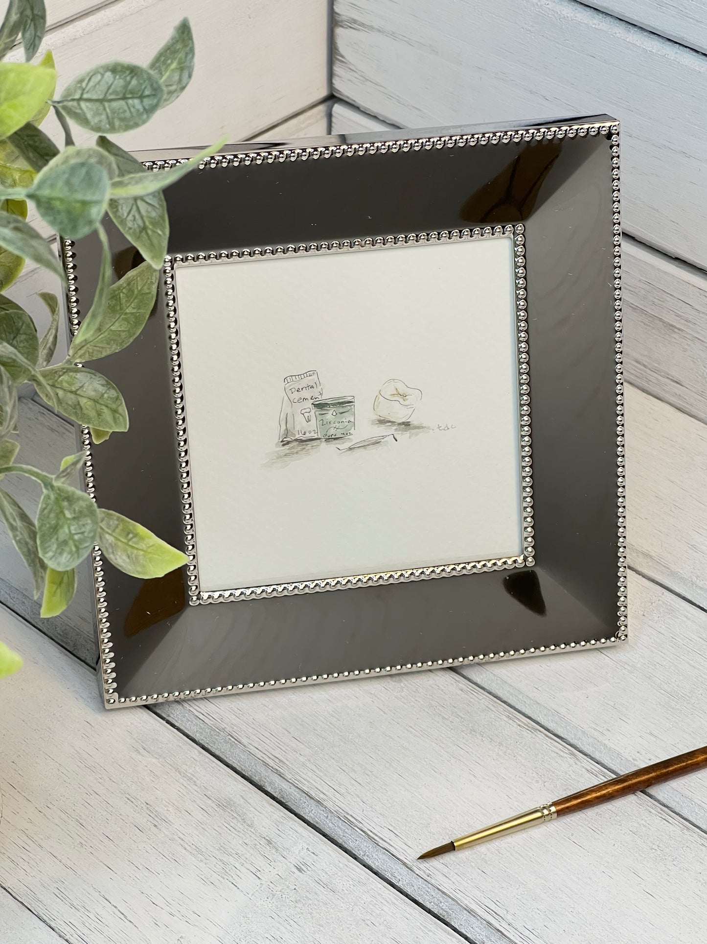 "Dental Crown" - Original Watercolor Framed Art