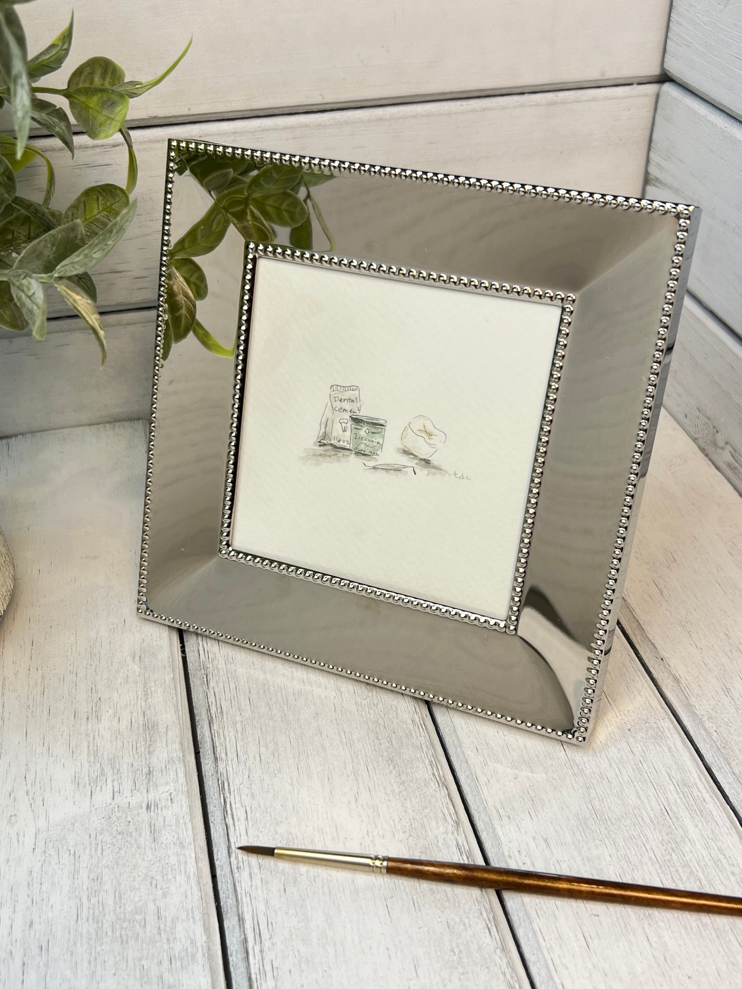 "Dental Crown" - Original Watercolor Framed Art