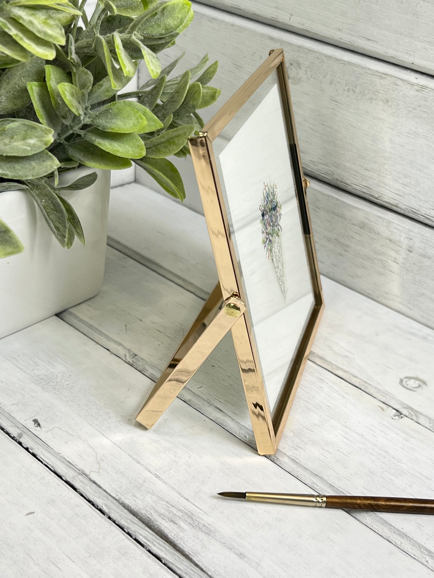 "Flower Bouquet" - Original Watercolor Framed Art