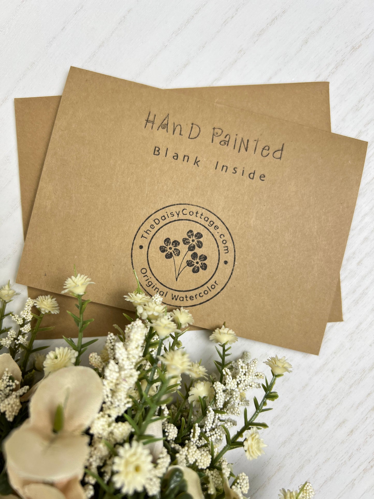 "With Sympathy" - Hand Painted Watercolor Greeting Card