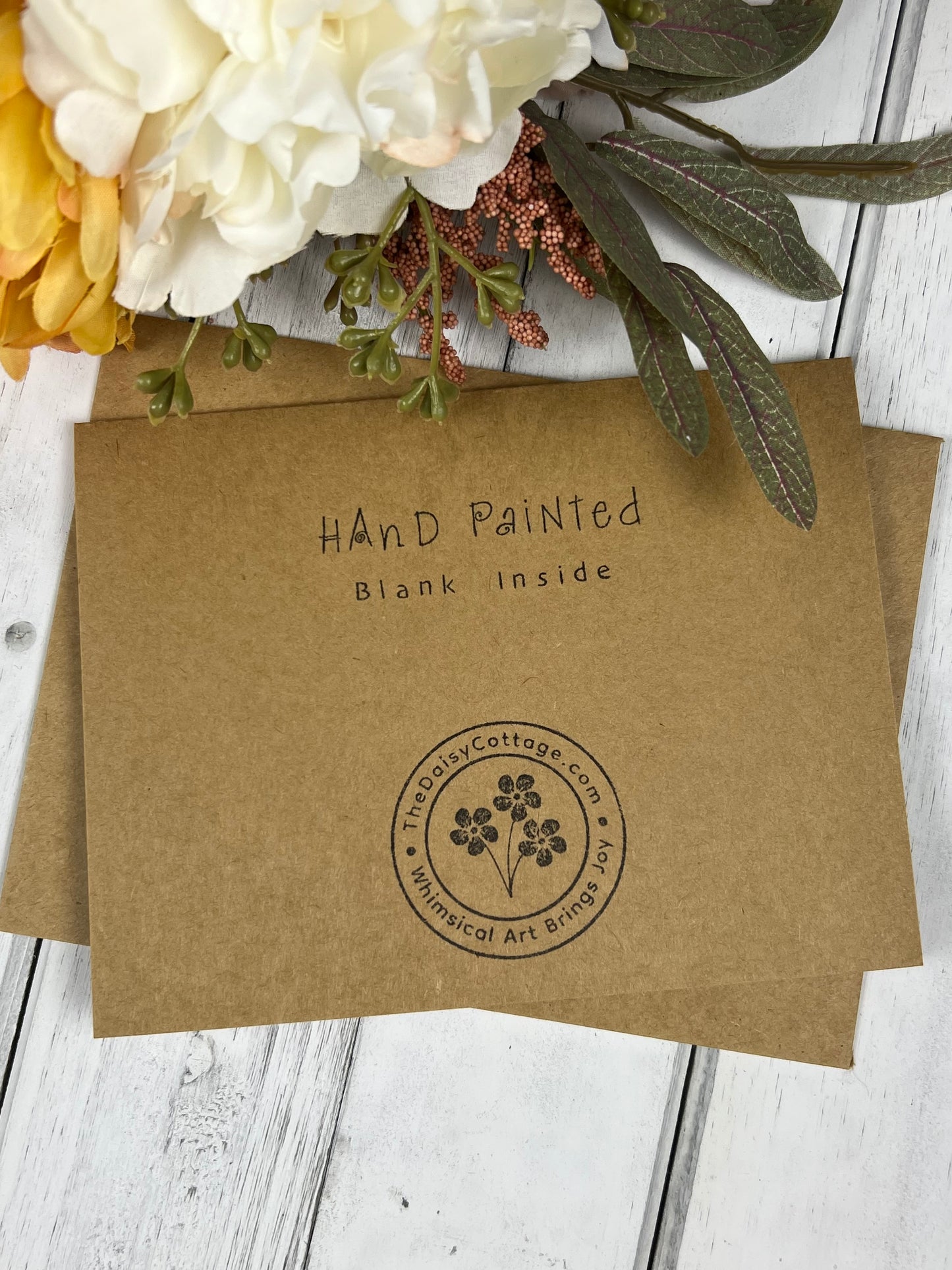 "Sending Warm Fuzzies" - Hand Painted Watercolor Greeting Card