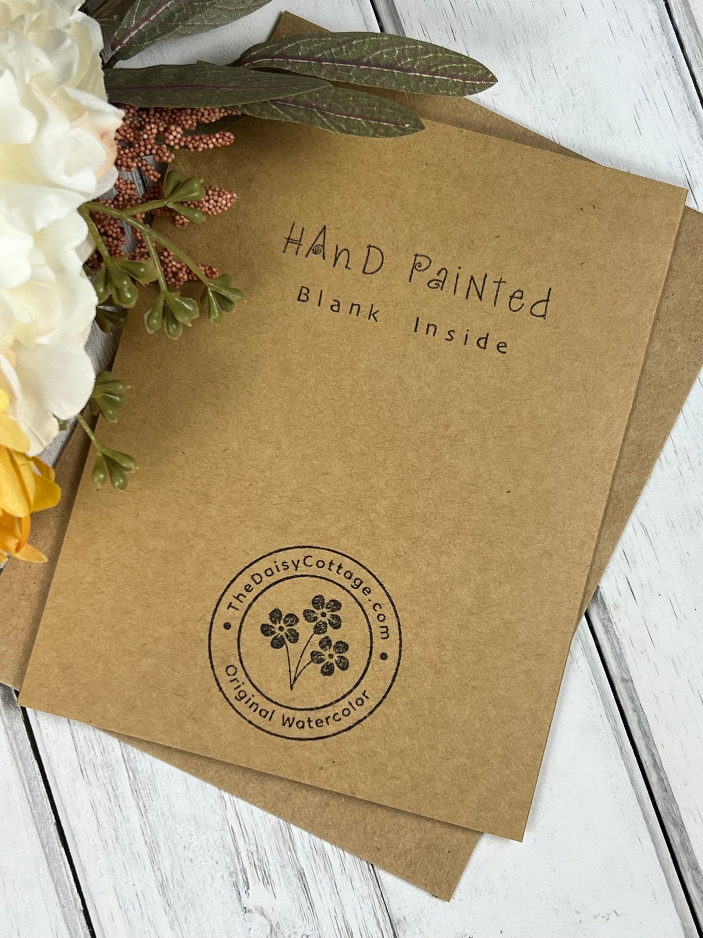 "Love You" - Hand Painted Watercolor Greeting Card