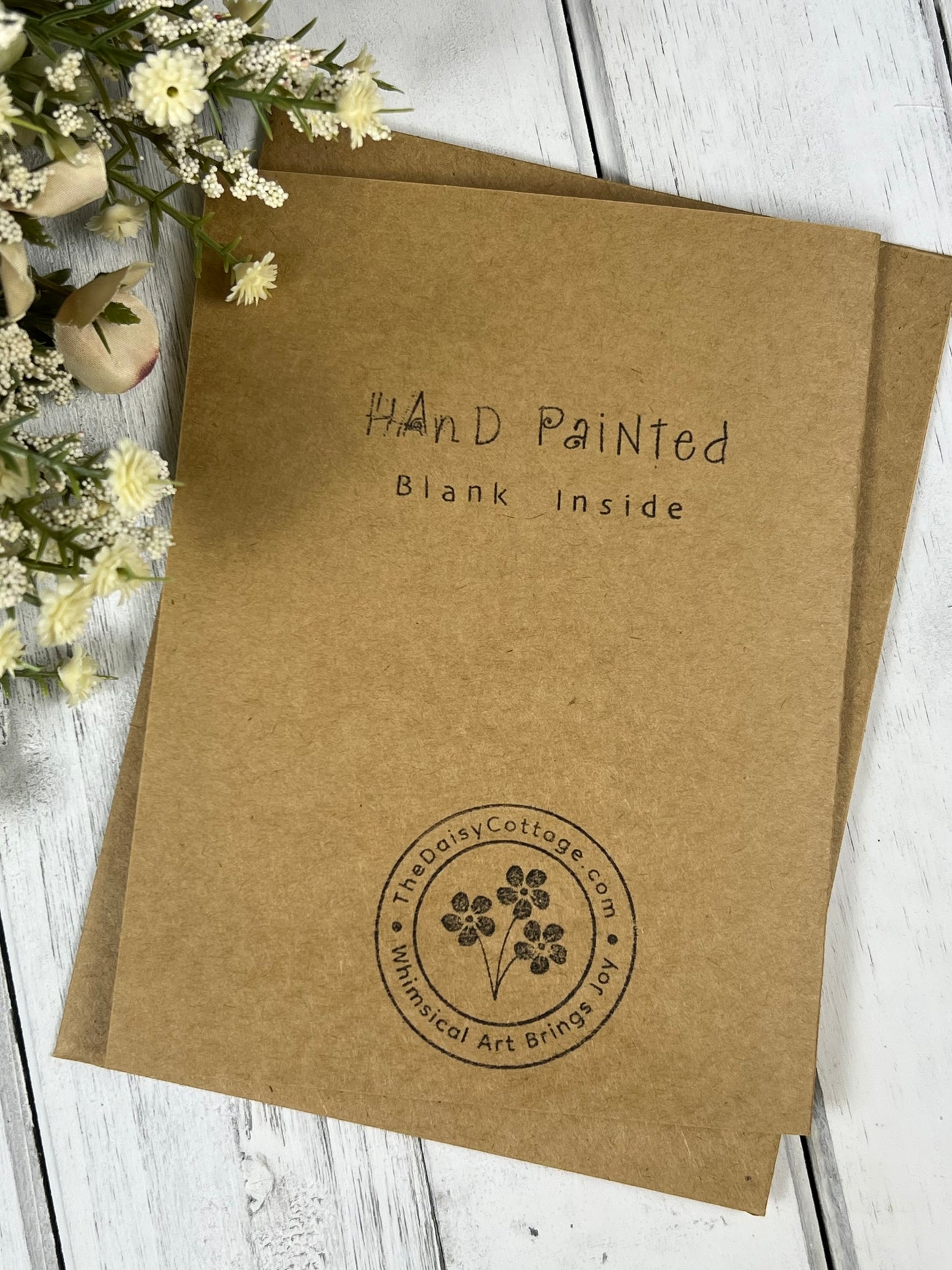 "Made Just For You" - Hand Painted Watercolor Greeting Card