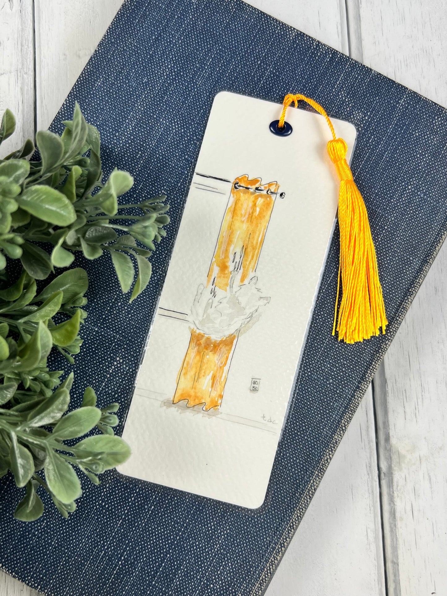 Bookmark "Curtain Climber" - Hand Painted