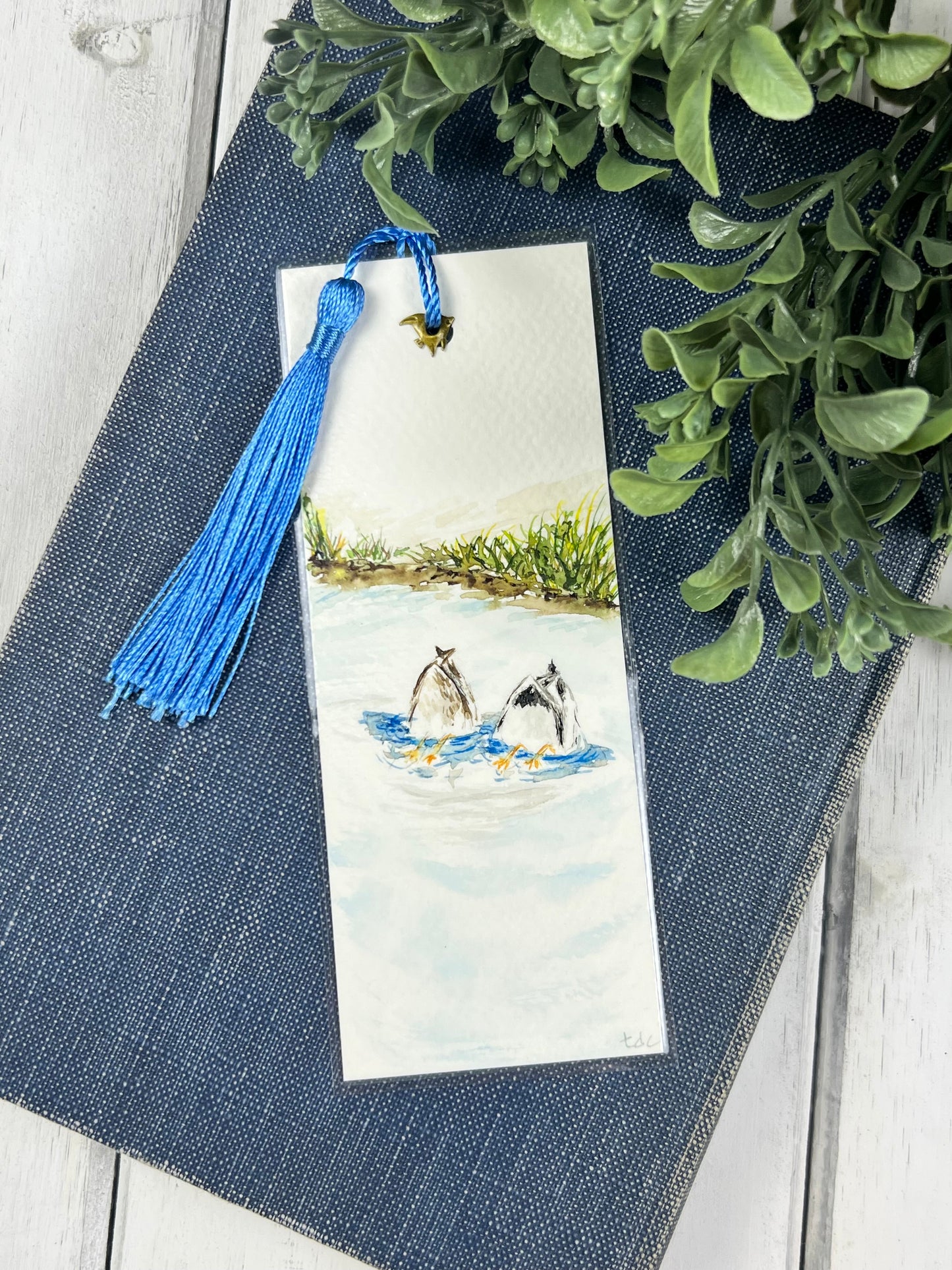 Bookmark "Ducks" - Hand Painted
