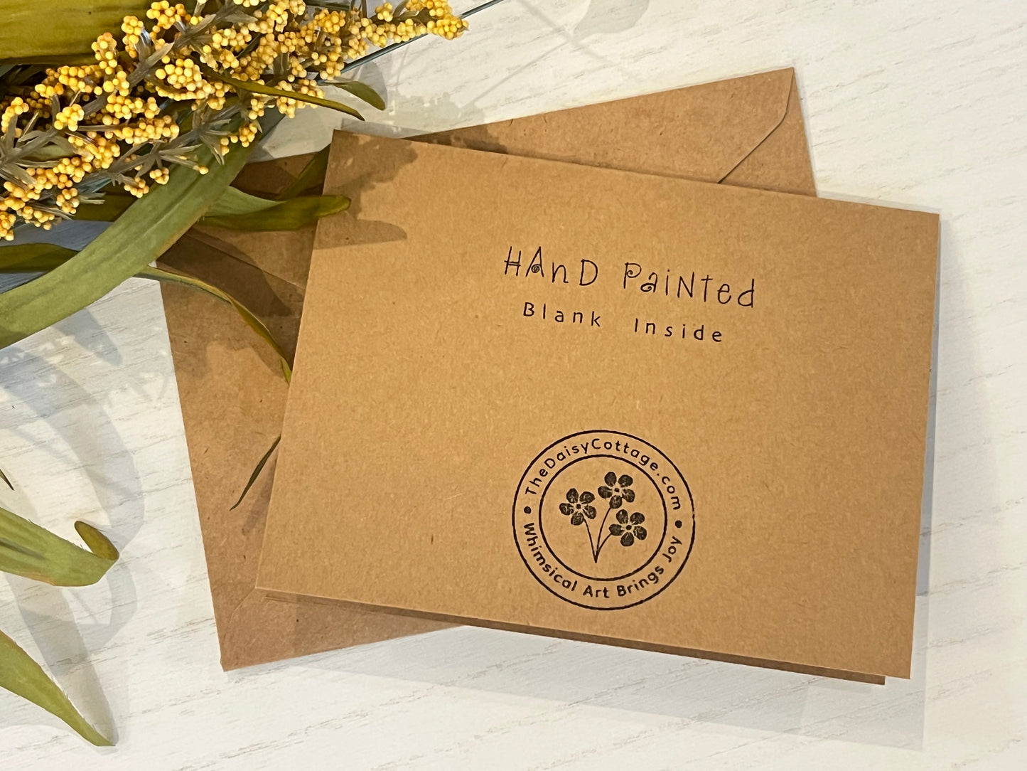 "Paint Pallet" - Original Watercolor Kraft Greeting Card