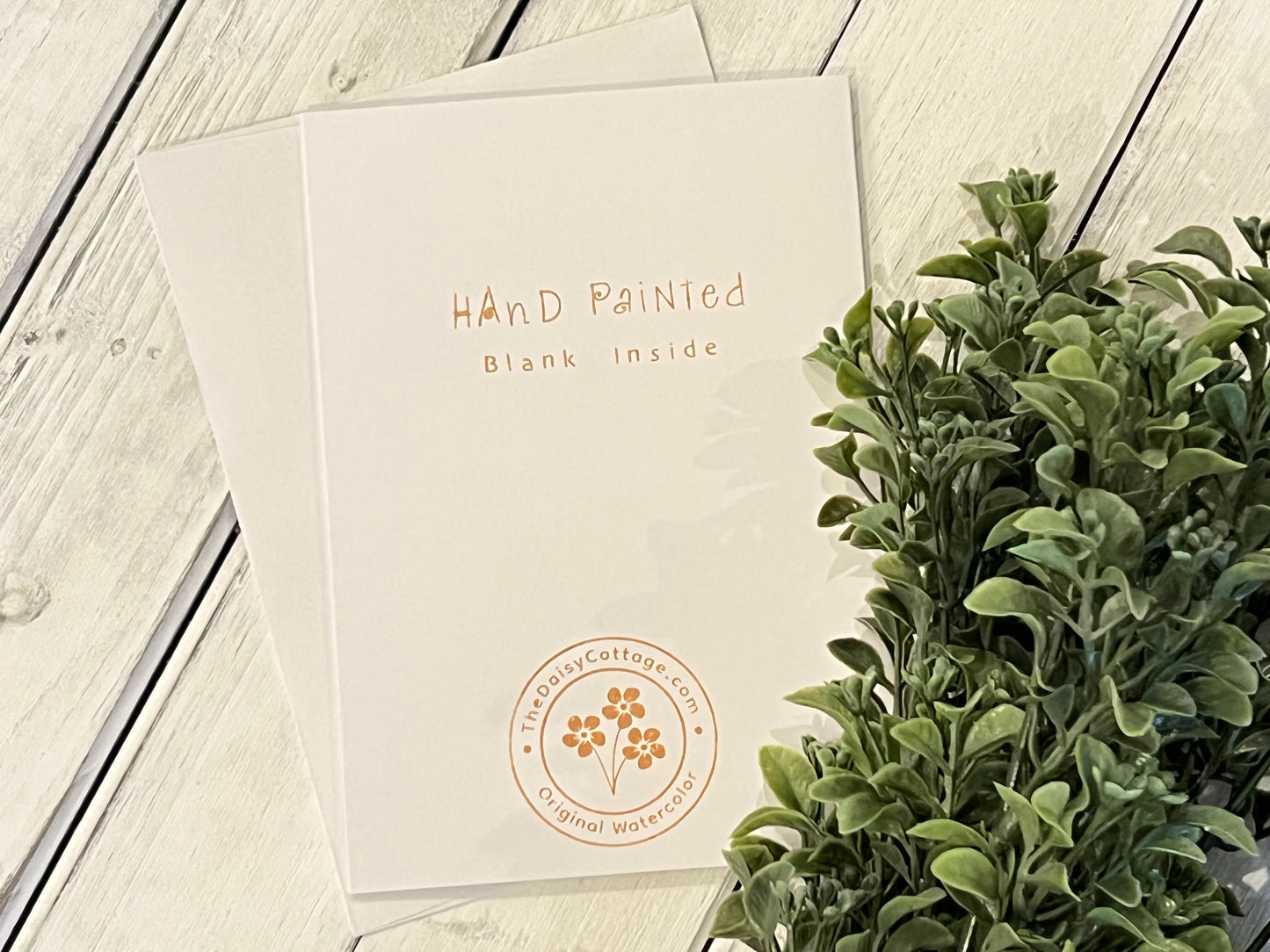"Just the Two of Us" - Hand Painted Watercolor Greeting Card