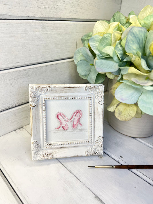"Ballet Shoes" - Original Watercolor Framed Art