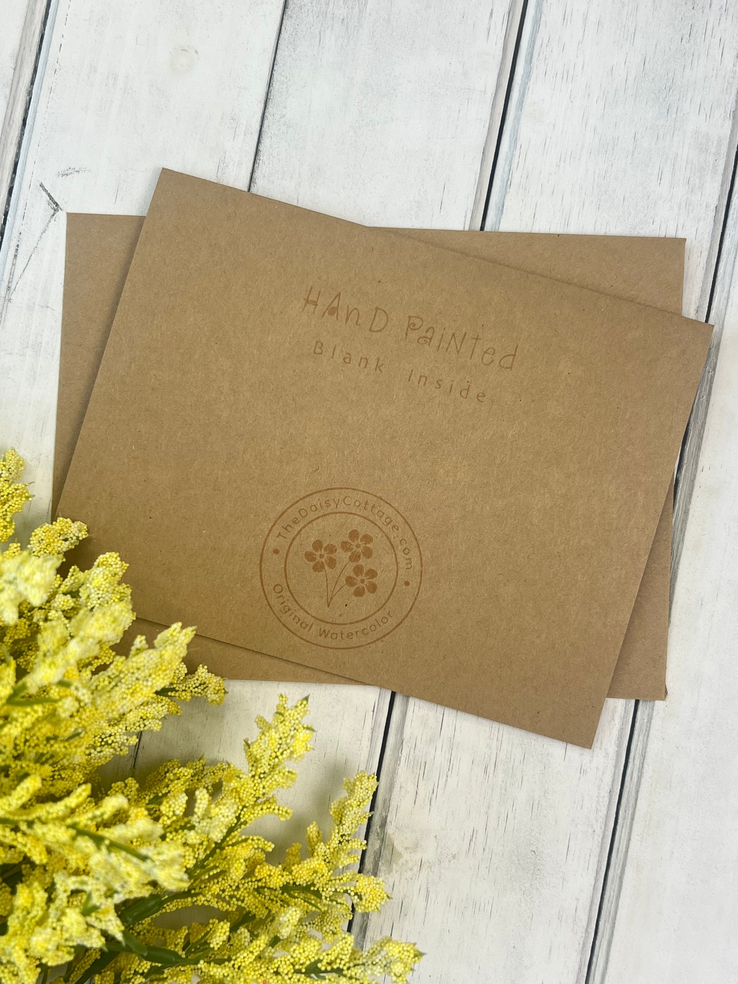 "Truck with Flowers" - Original Watercolor Kraft Greeting Card