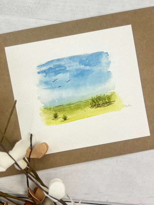 "Meadow" - Hand Painted Watercolor Greeting Card