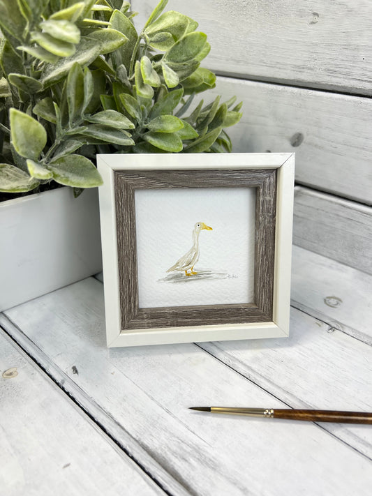 "Duck" - Original Watercolor Framed Art