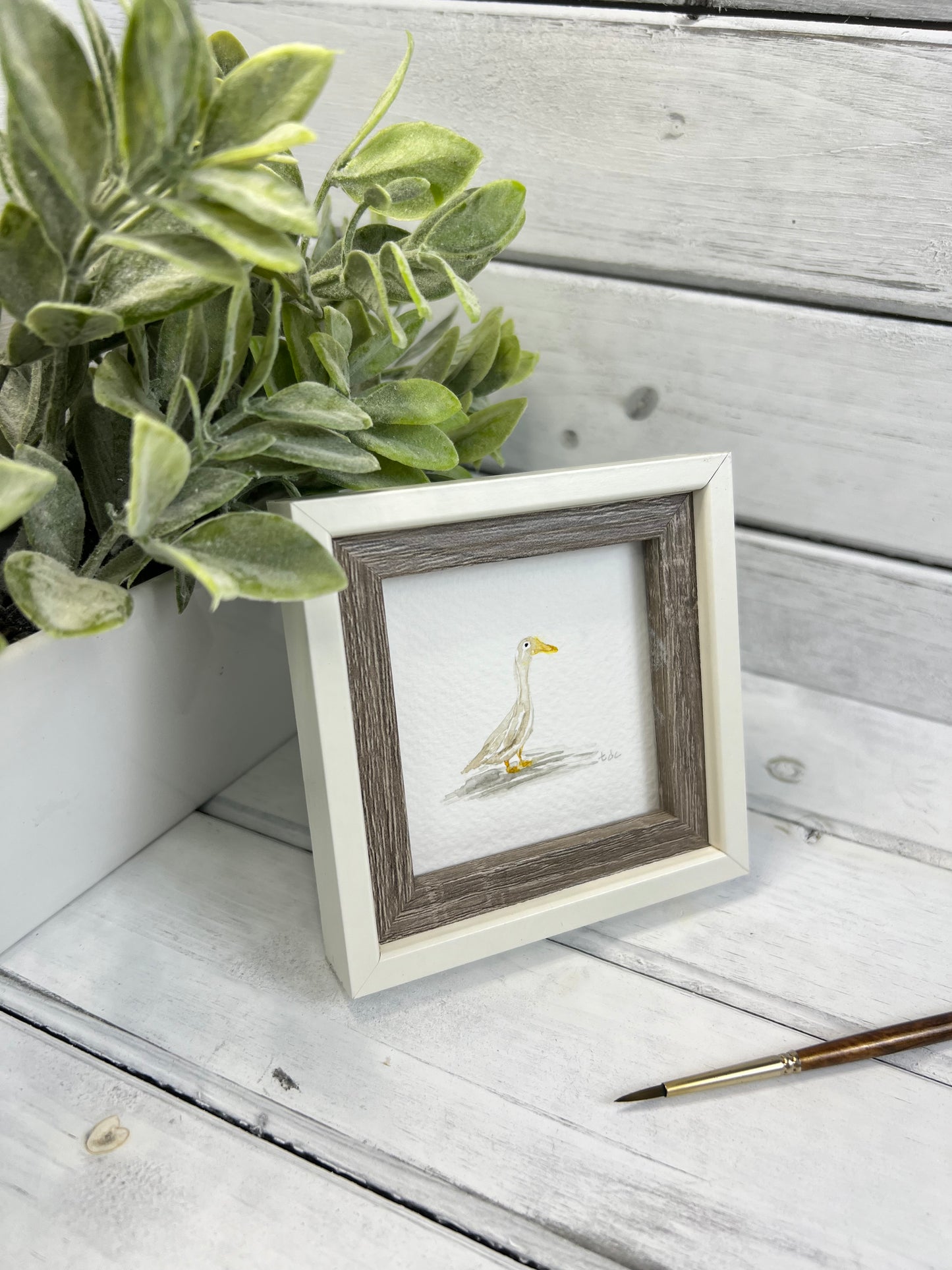"Duck" - Original Watercolor Framed Art