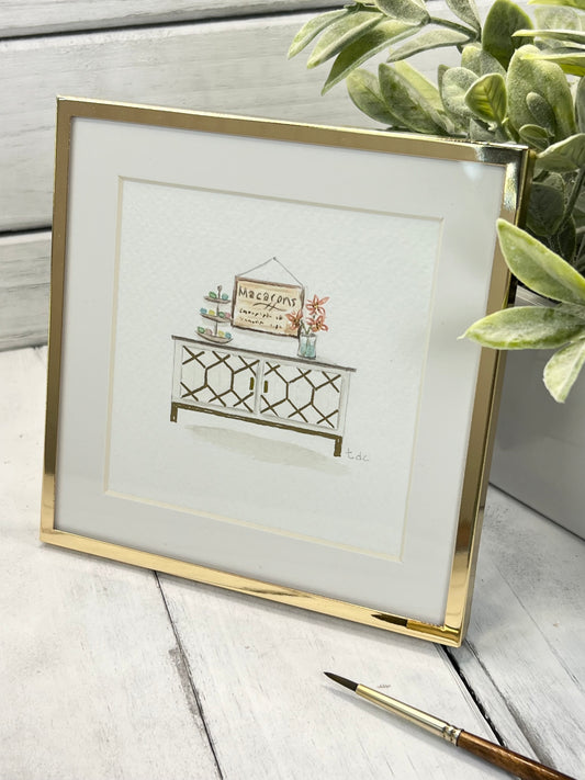 "Sweet Treats" - Original Watercolor Framed Art
