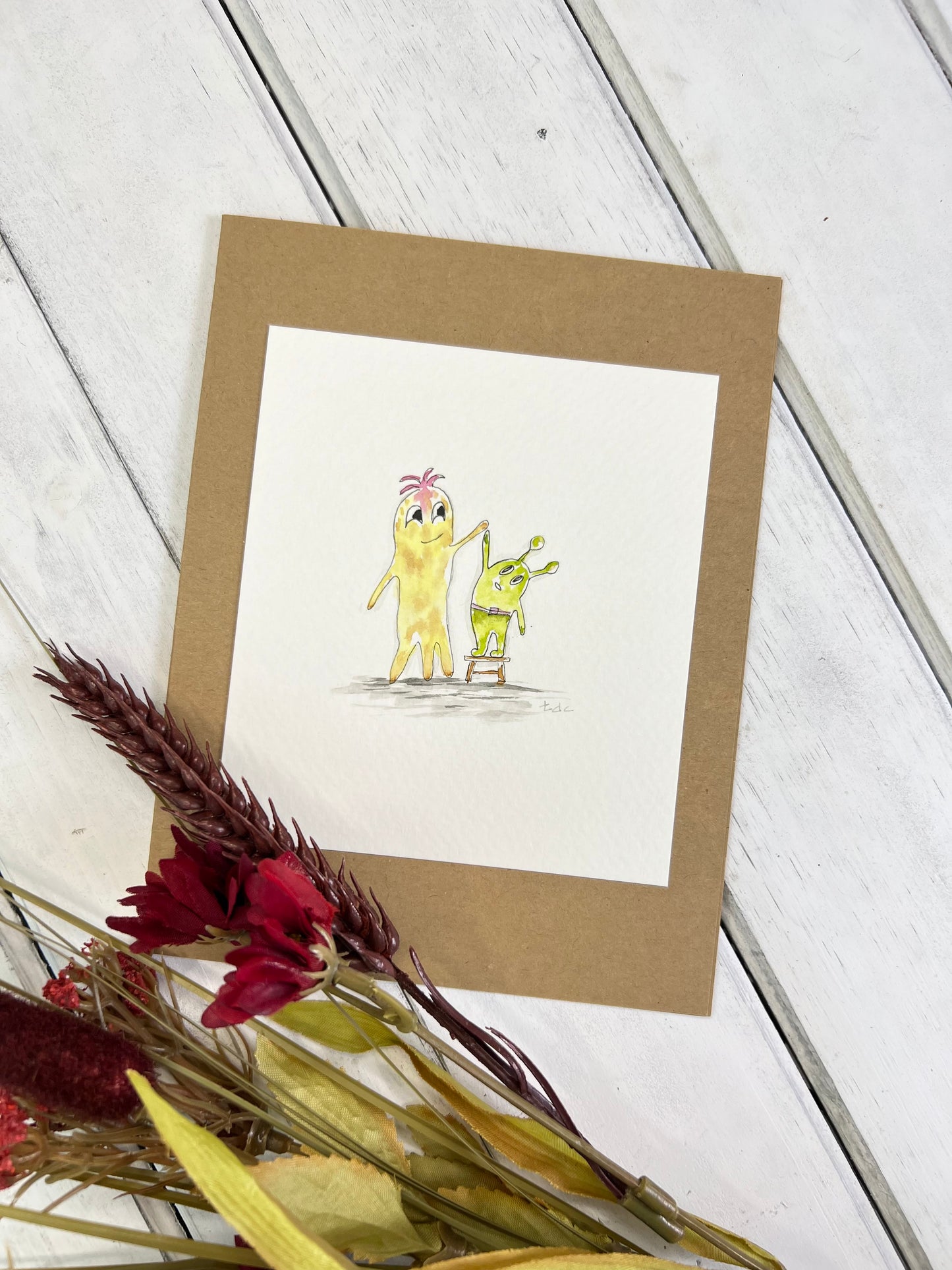 "You Got This" - Original Watercolor Kraft Greeting Card