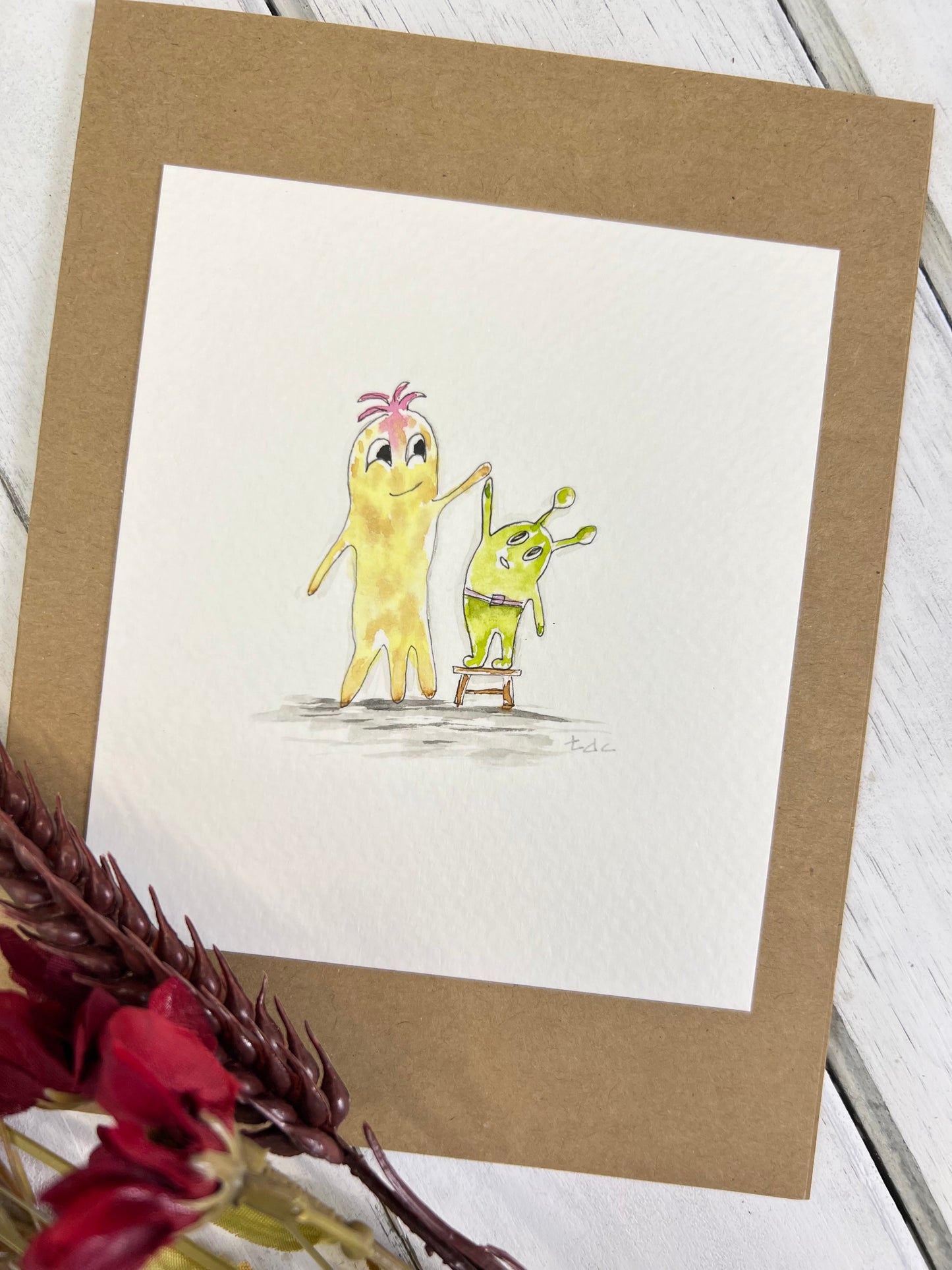 "You Got This" - Original Watercolor Kraft Greeting Card