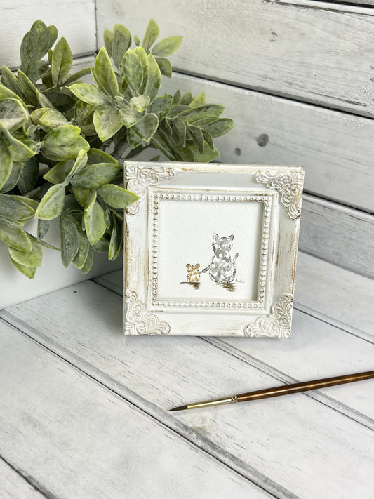 "Friend, I Got You" - Original Watercolor Framed Art