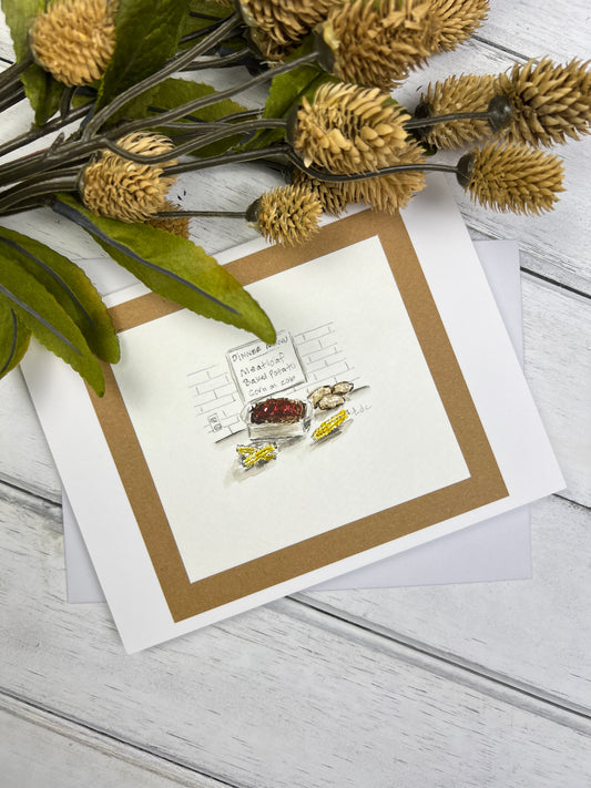"Dairy" - Hand Painted Watercolor Greeting Card