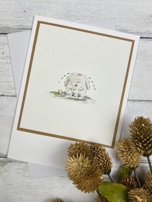 "Cry Cry Cry" - Hand Painted Watercolor Greeting Card