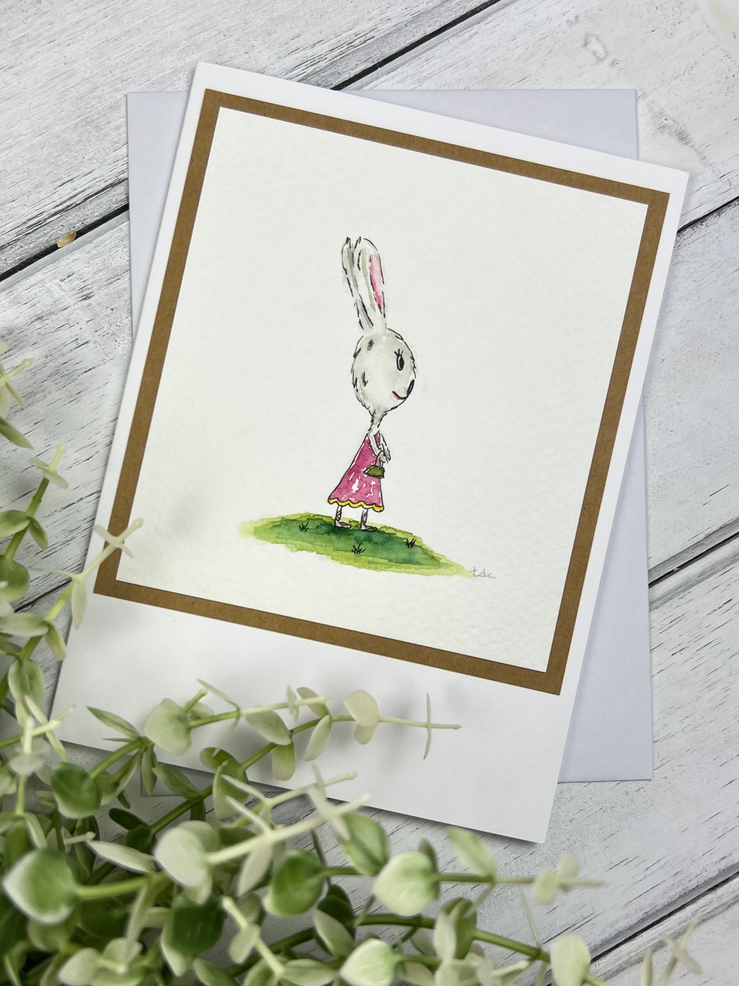 "Girly Girl" - Hand Painted Watercolor Greeting Card