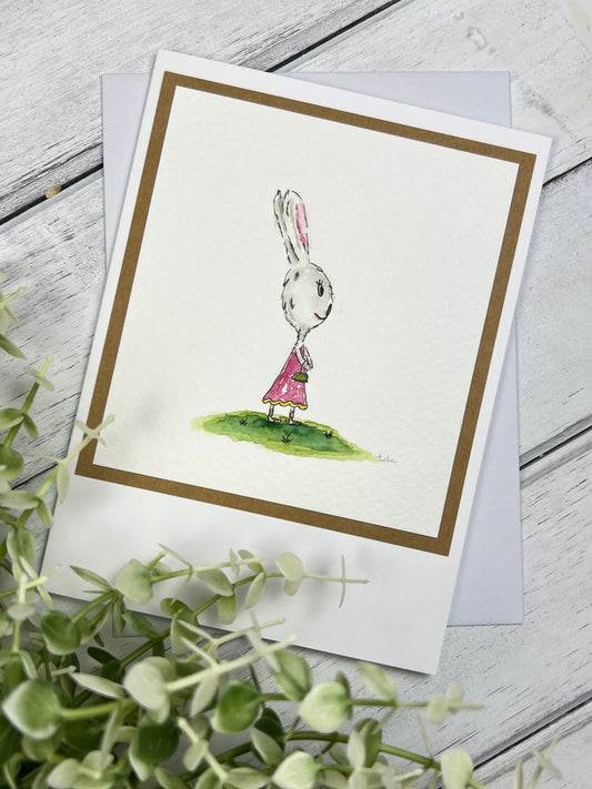 "Girly Girl" - Hand Painted Watercolor Greeting Card