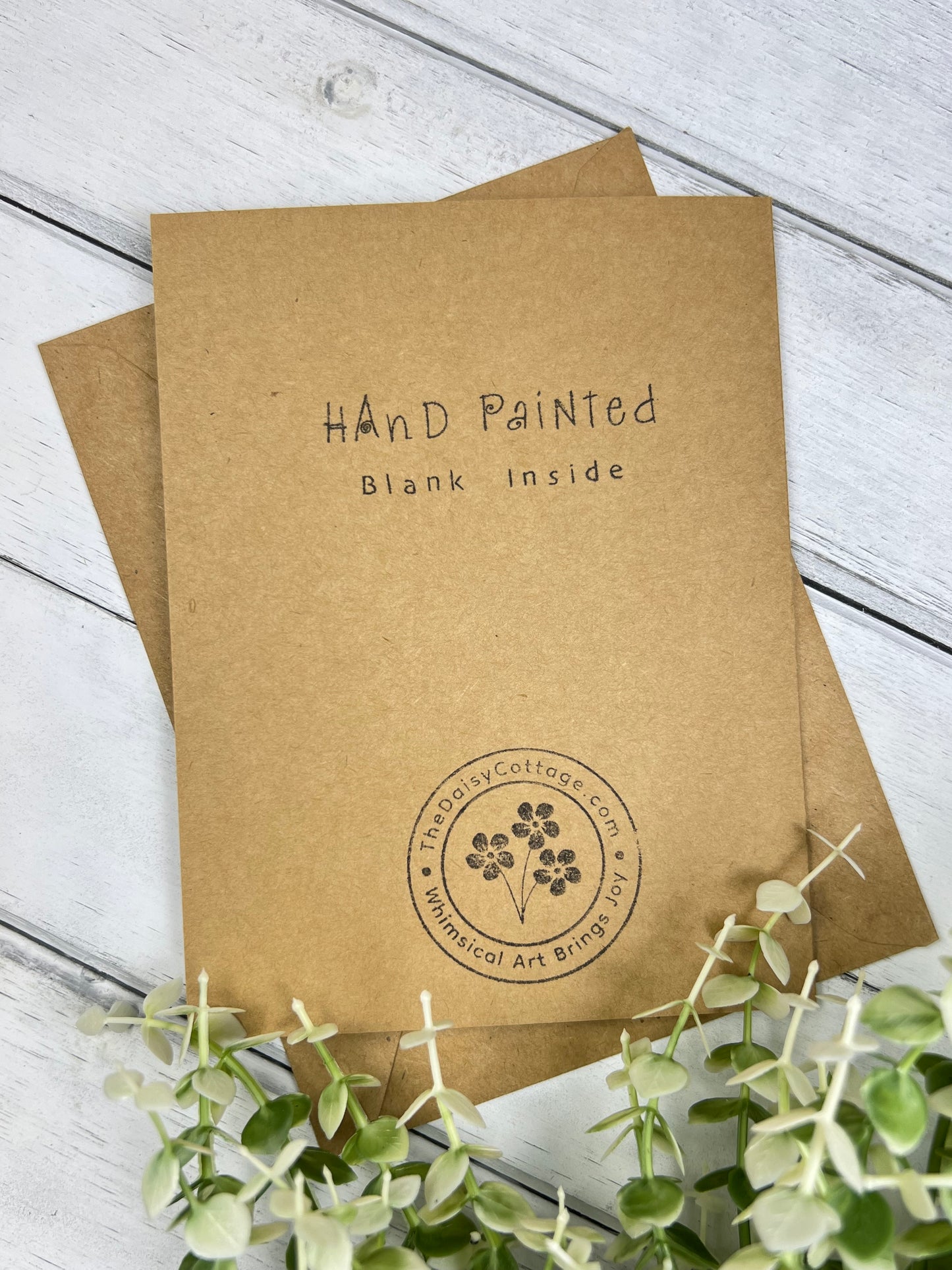"Cat & Mouse" - Hand Painted Watercolor Greeting Card