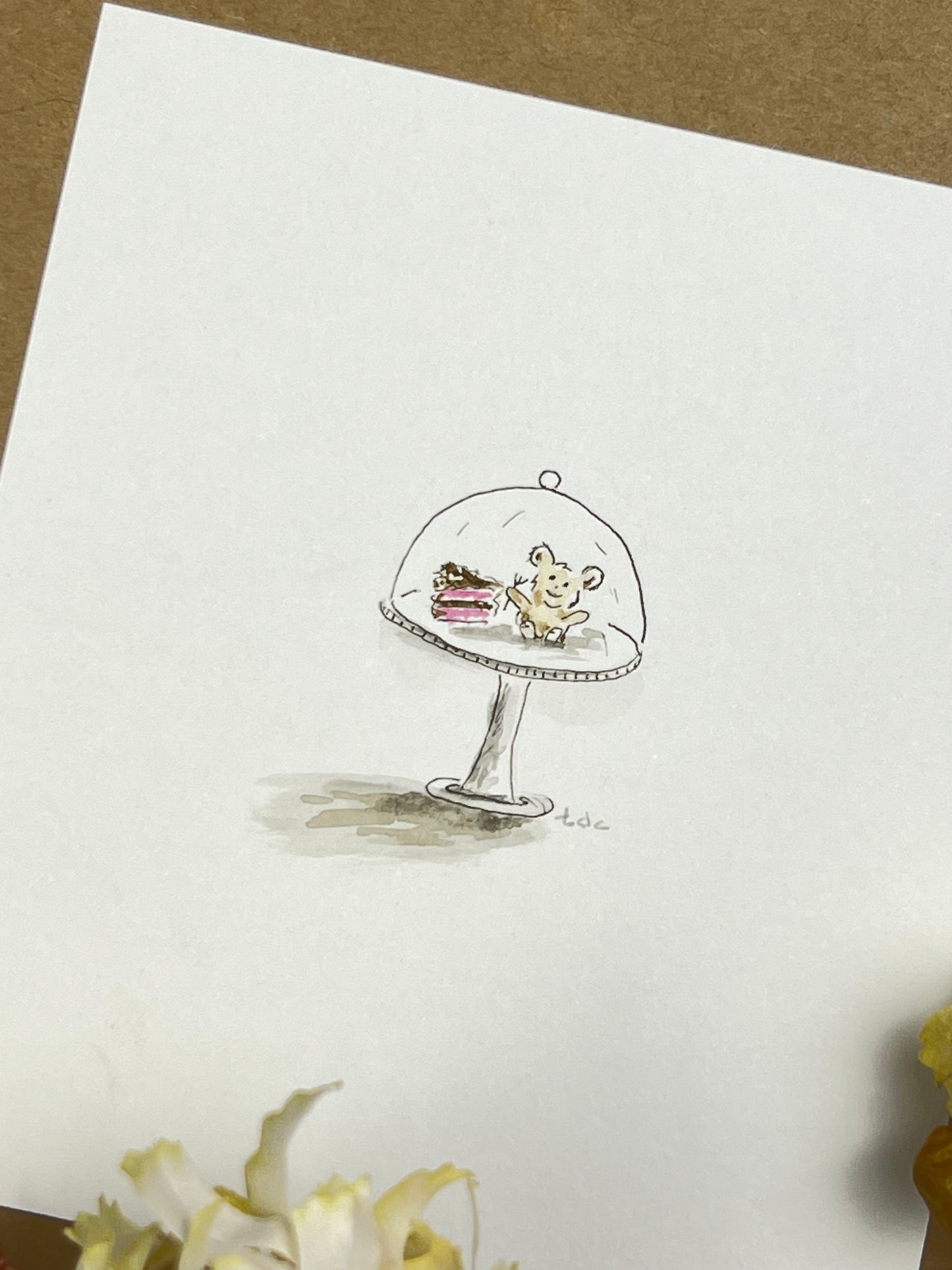 "Sweet Mouse" - Hand Painted Watercolor Greeting Card