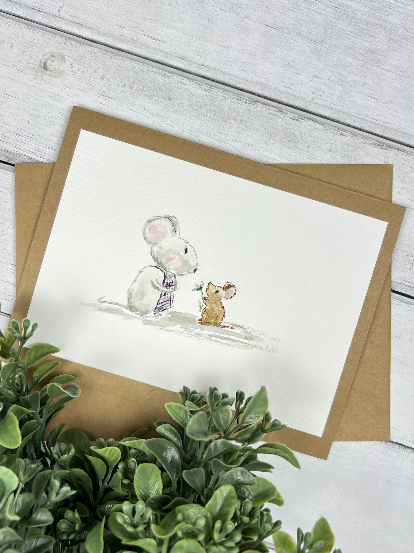 "For You" - Hand Painted Watercolor Greeting Card