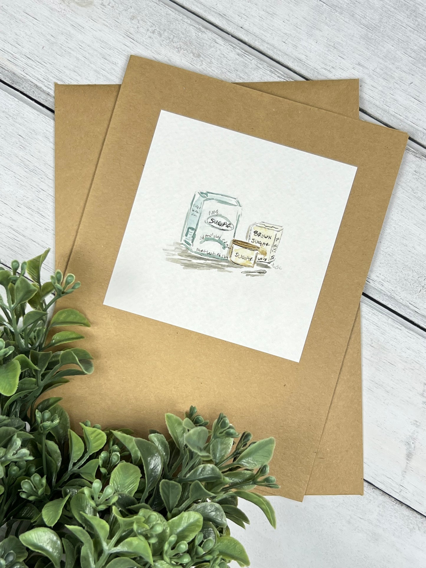 "Sugar Sugar" - Hand Painted Watercolor Greeting Card
