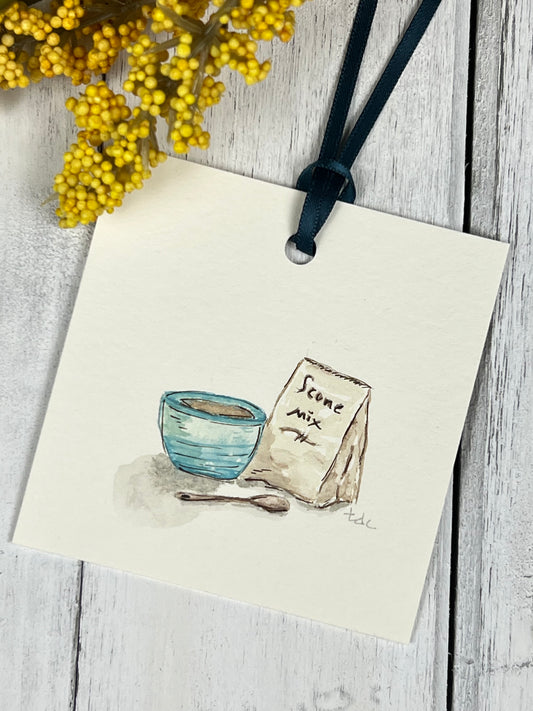 Gift Tag "Scone Mix" - Hand Painted Watercolor