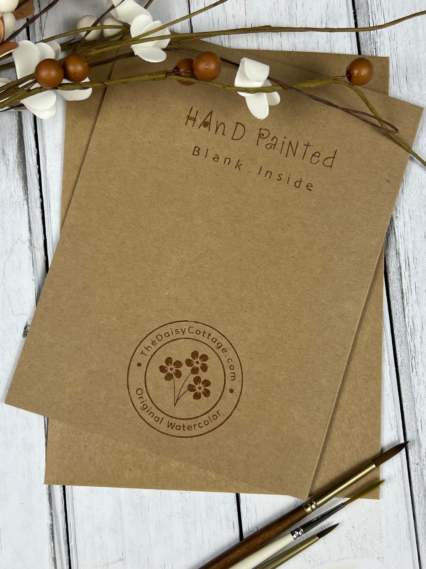 "Paint Brushes" - Hand Painted Watercolor Greeting Card