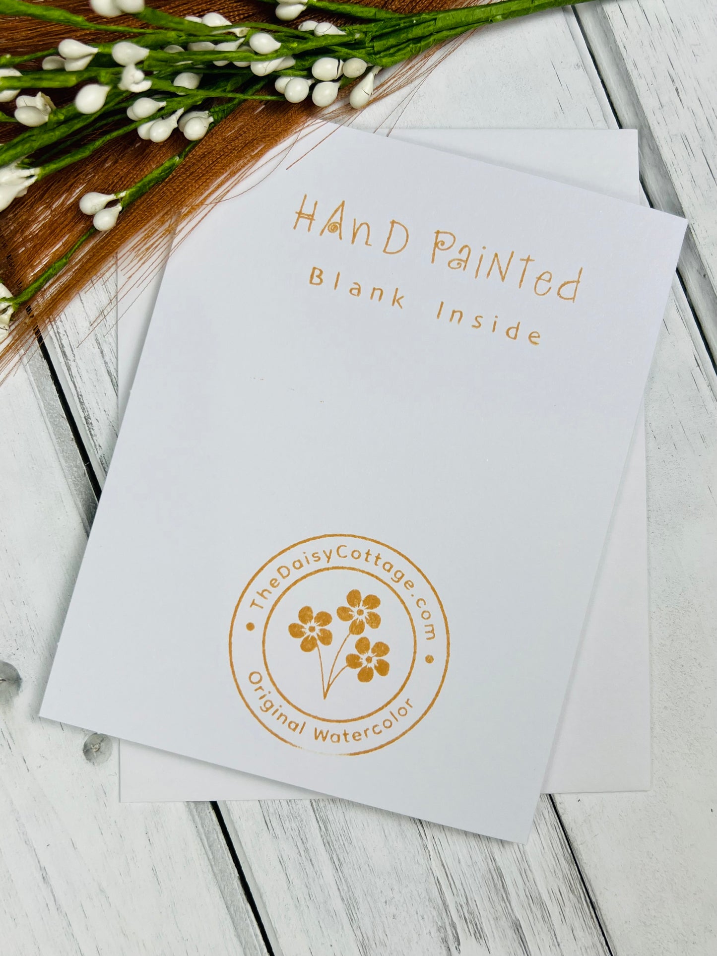 "Purple Feathers" - Hand Painted Watercolor Greeting Card