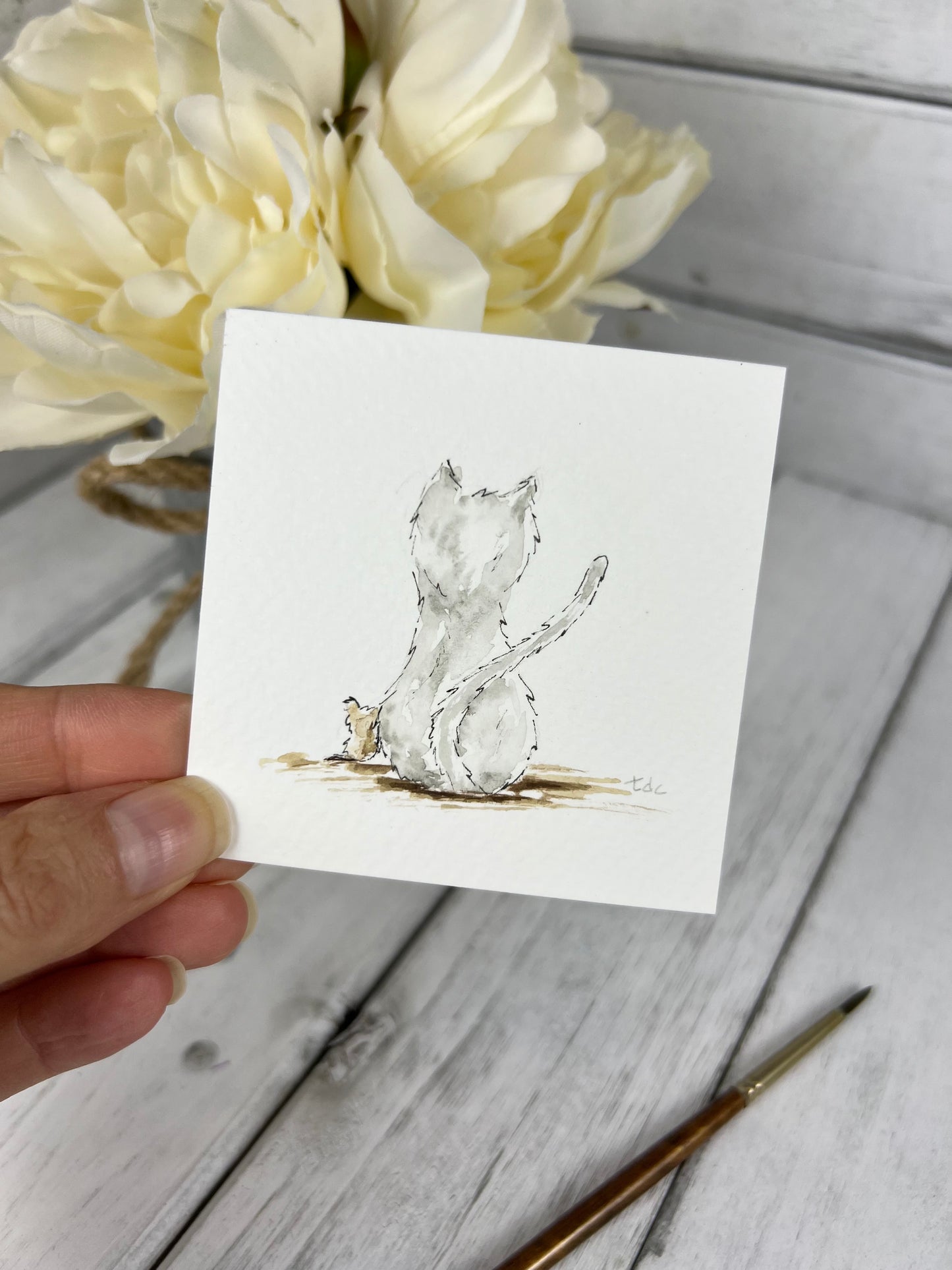 "Comfort with Friends" - Hand Painted Watercolor Framed Art
