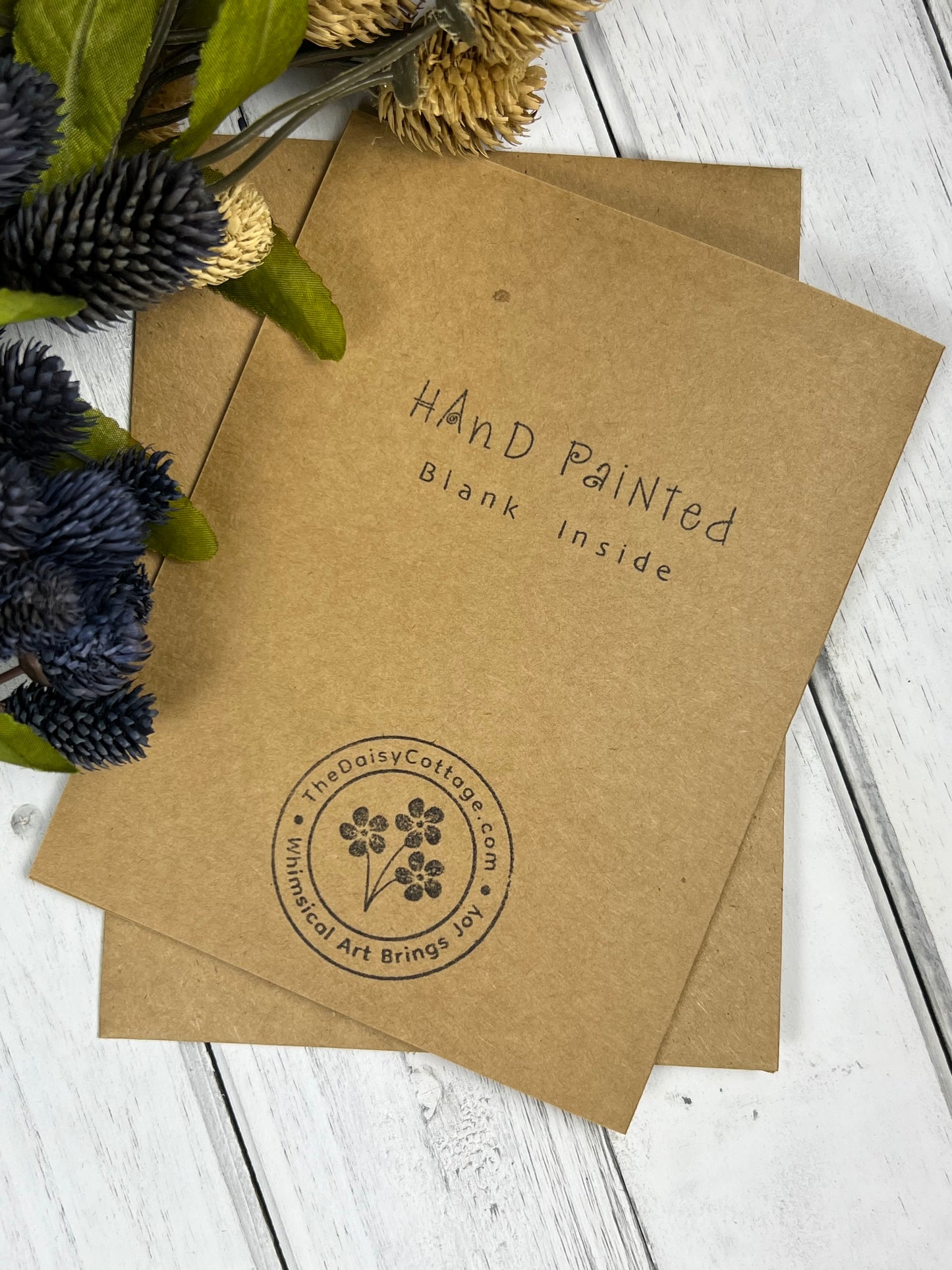 "Flower Basket" - Hand Painted Watercolor Greeting Card