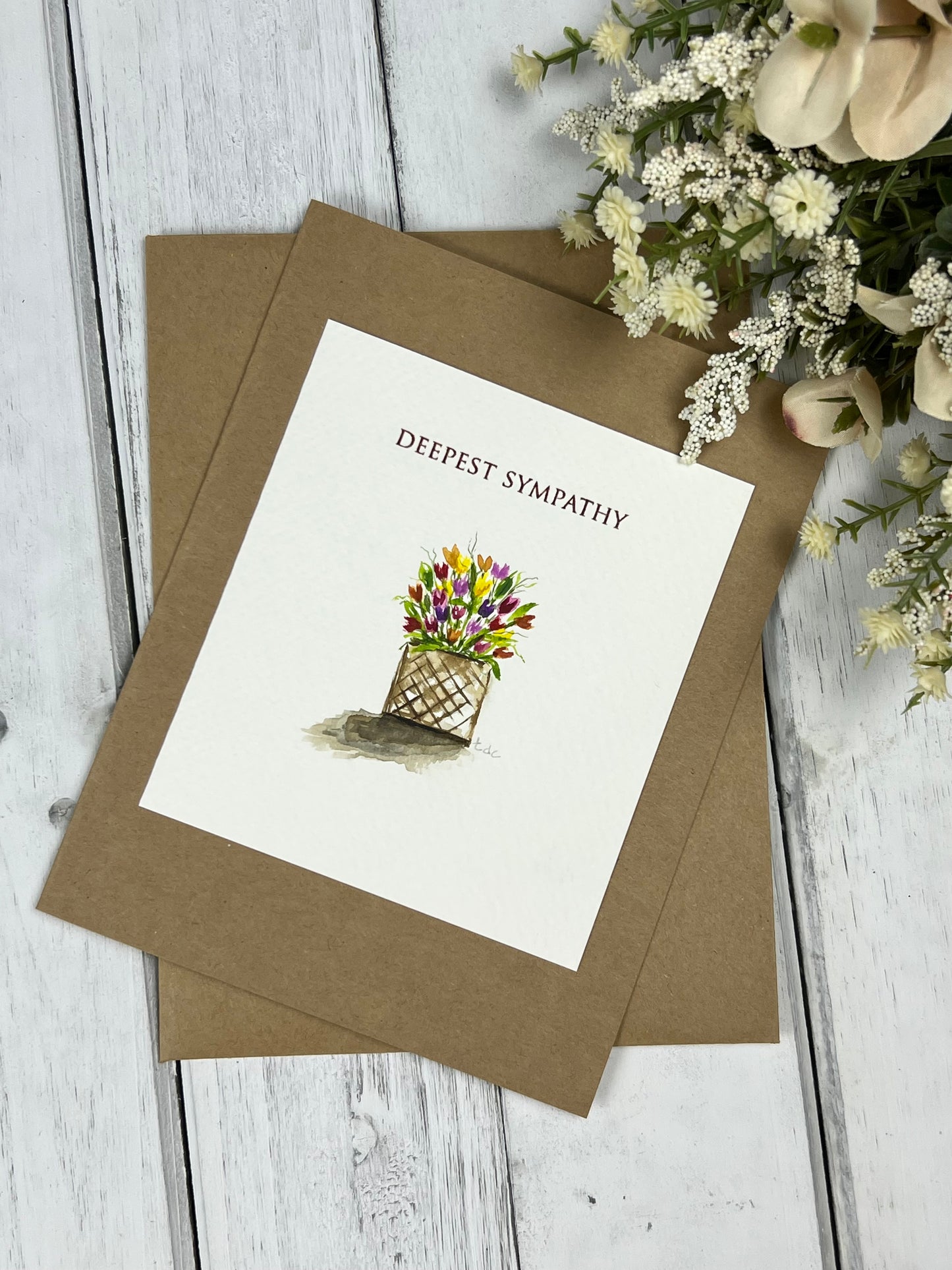 "Tulips" - Hand Painted Watercolor Greeting Card