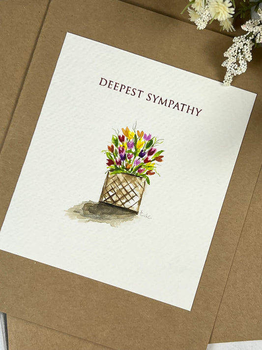 "Tulips" - Hand Painted Watercolor Greeting Card