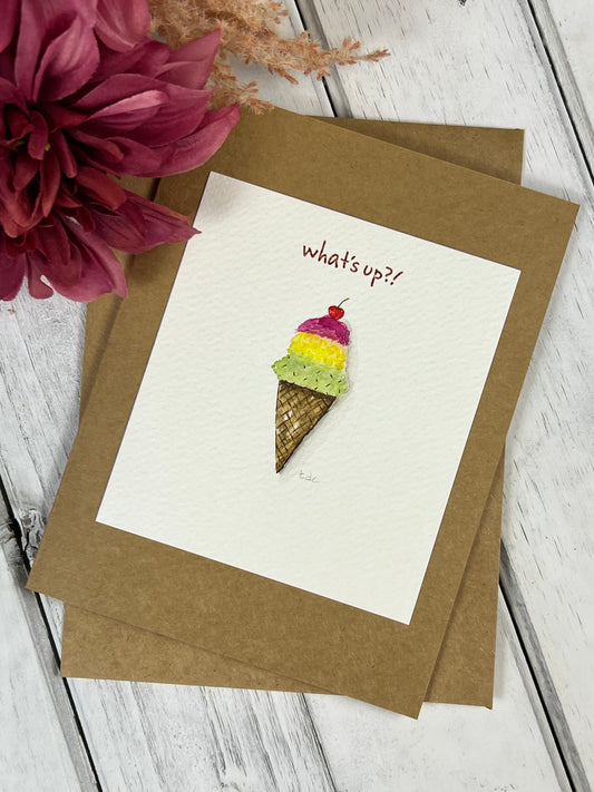 "Icecream" - Hand Painted Watercolor Greeting Card