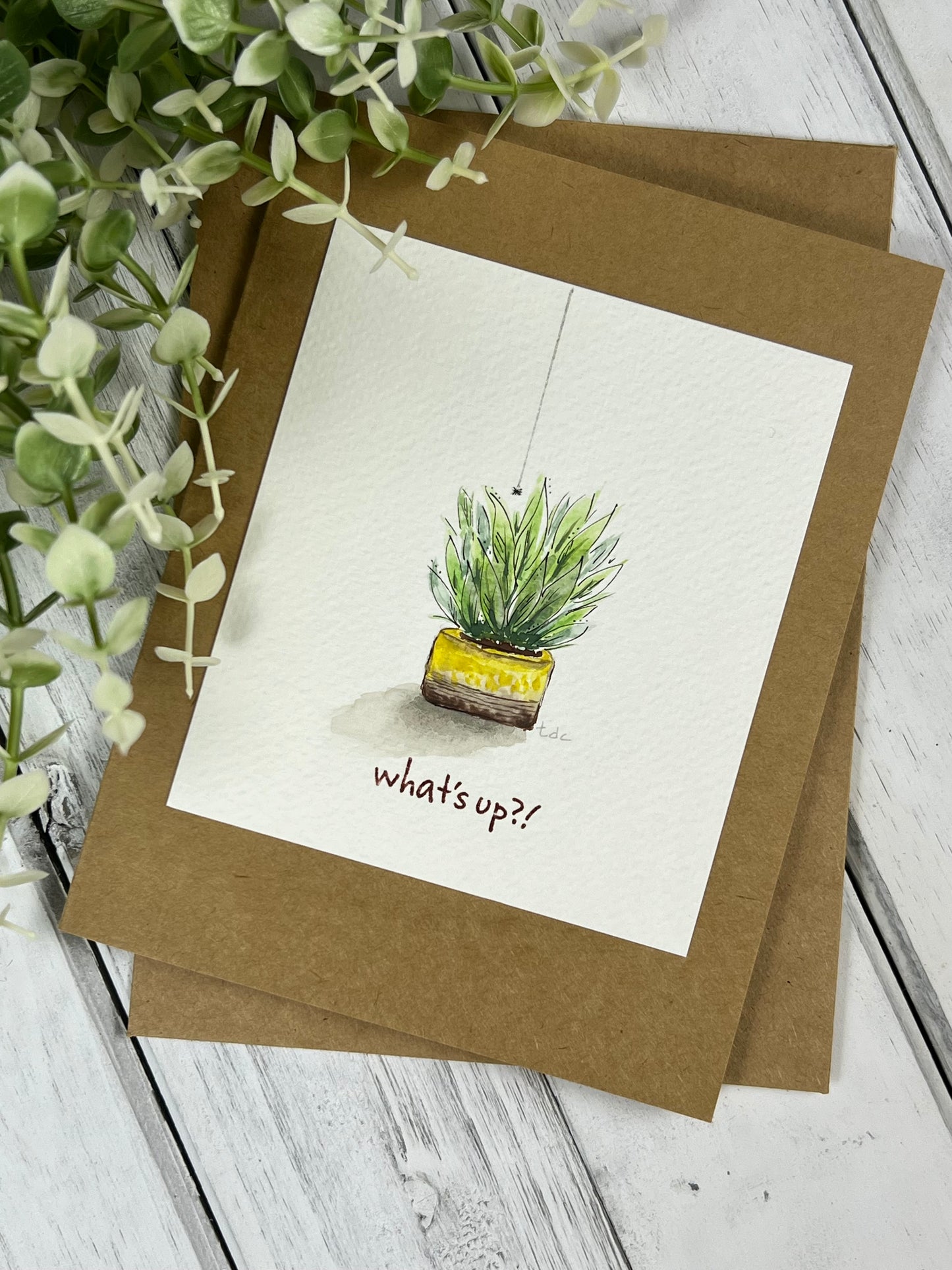 "Spidey" - Hand Painted Watercolor Greeting Card
