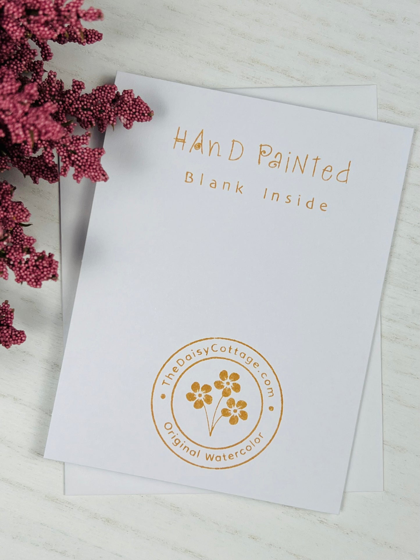 "Whimsical Lavender" - Hand Painted Watercolor Greeting Card