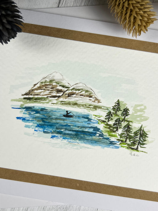 "Calming the Soul" - Hand Painted Watercolor Greeting Card