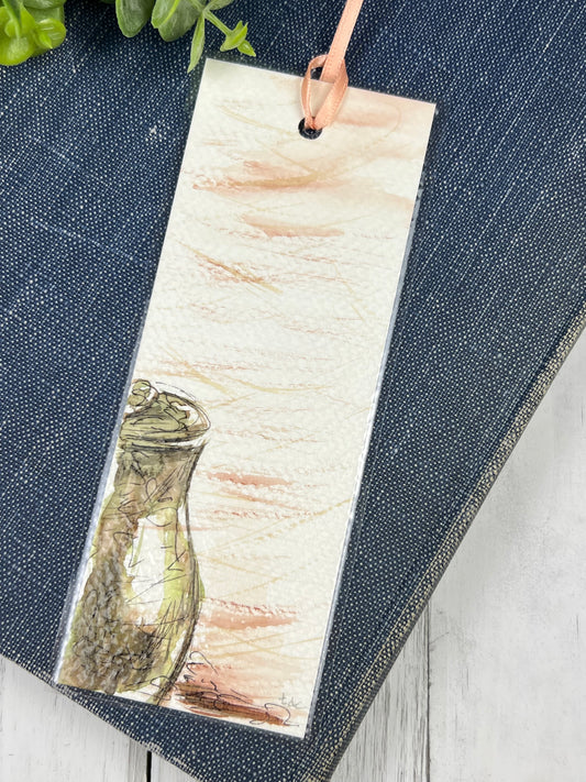 Bookmark "Artsy Jar" - Hand Painted Watercolor