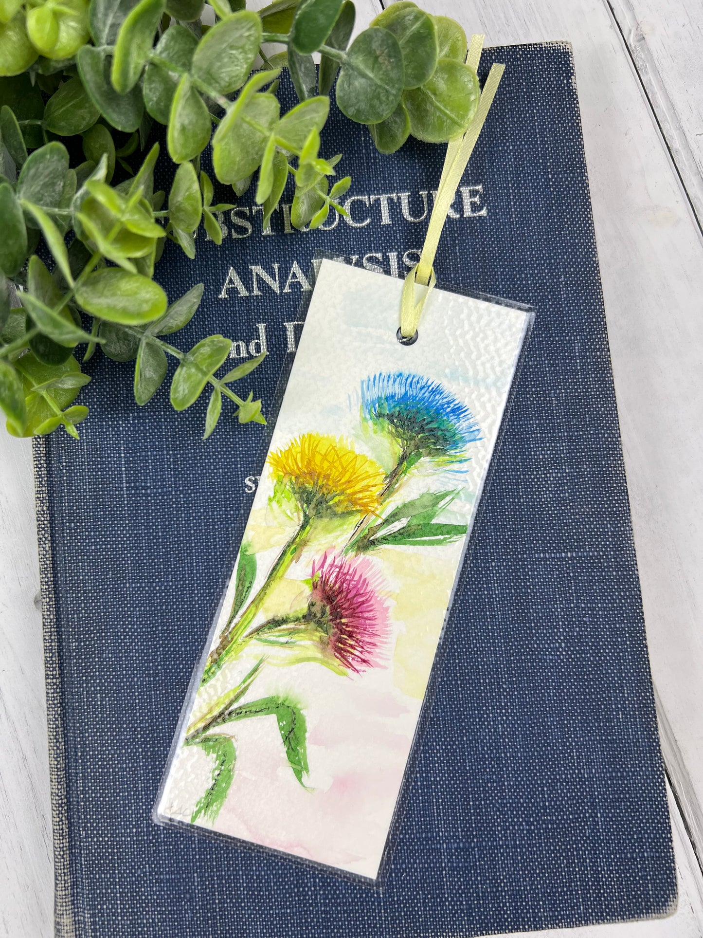 Bookmark "Flowers" - Hand Painted Watercolor
