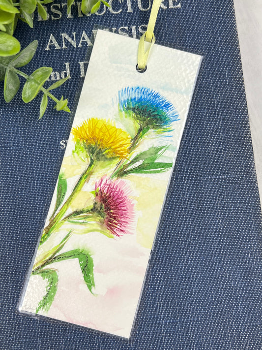 Bookmark "Flowers" - Hand Painted Watercolor