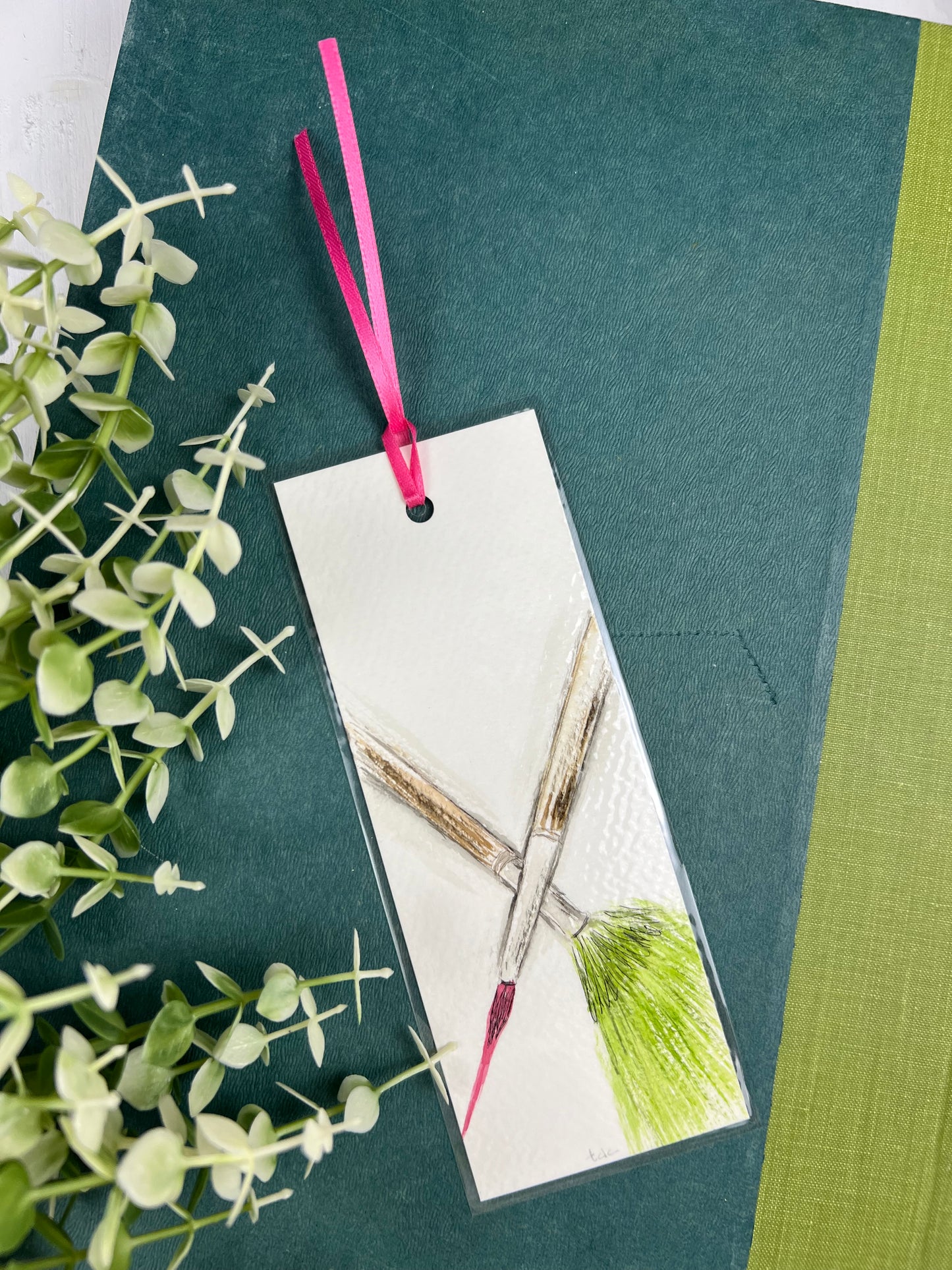 Bookmark "Paintbrush in Motion" - Hand Painted Watercolor