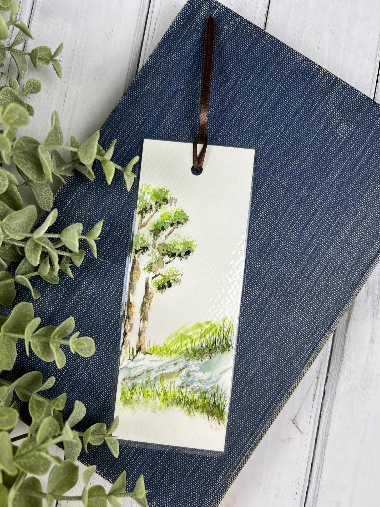 Bookmark "Calm Surroundings" - Hand Painted Watercolor