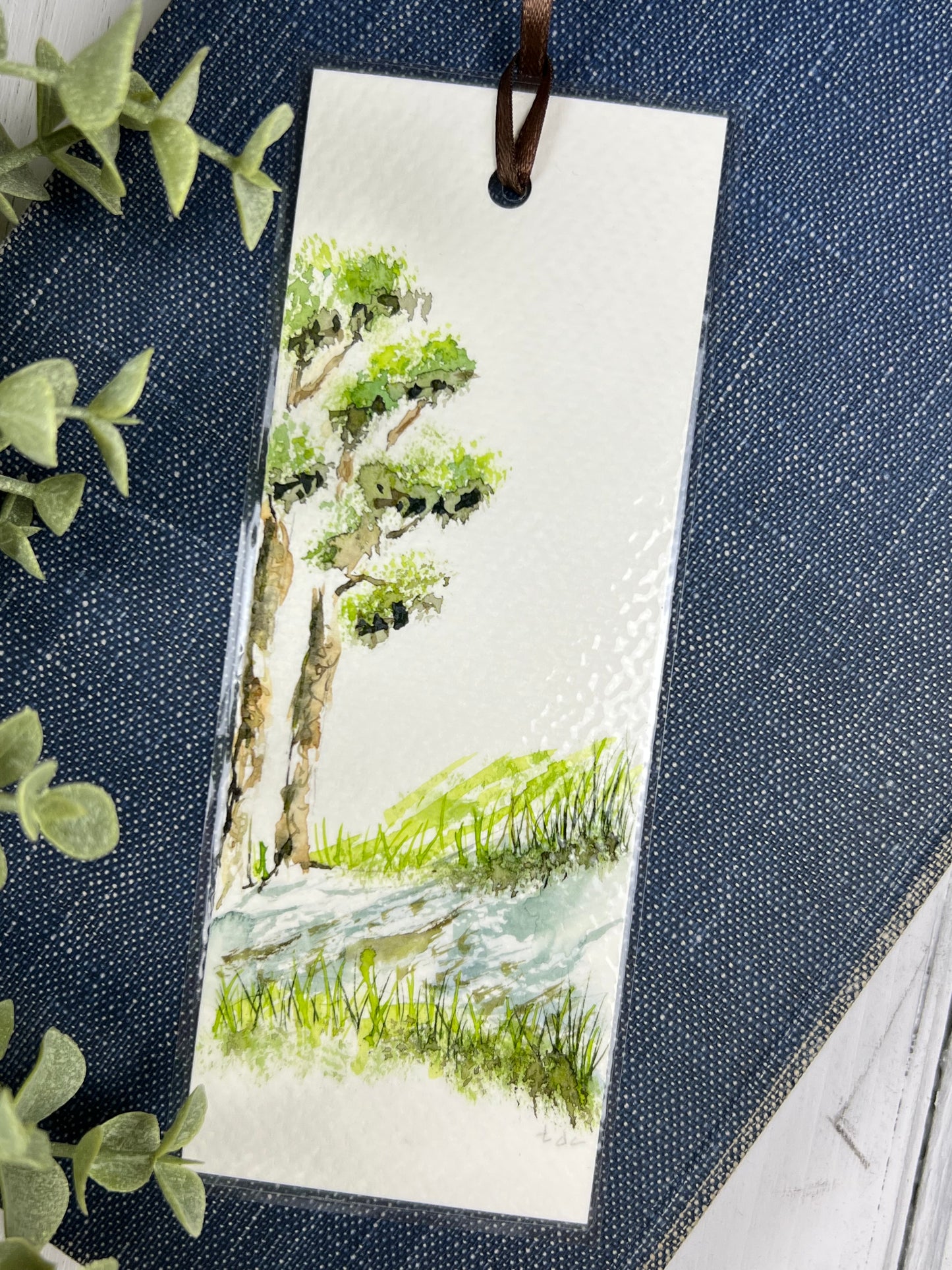 Bookmark "Calm Surroundings" - Hand Painted Watercolor