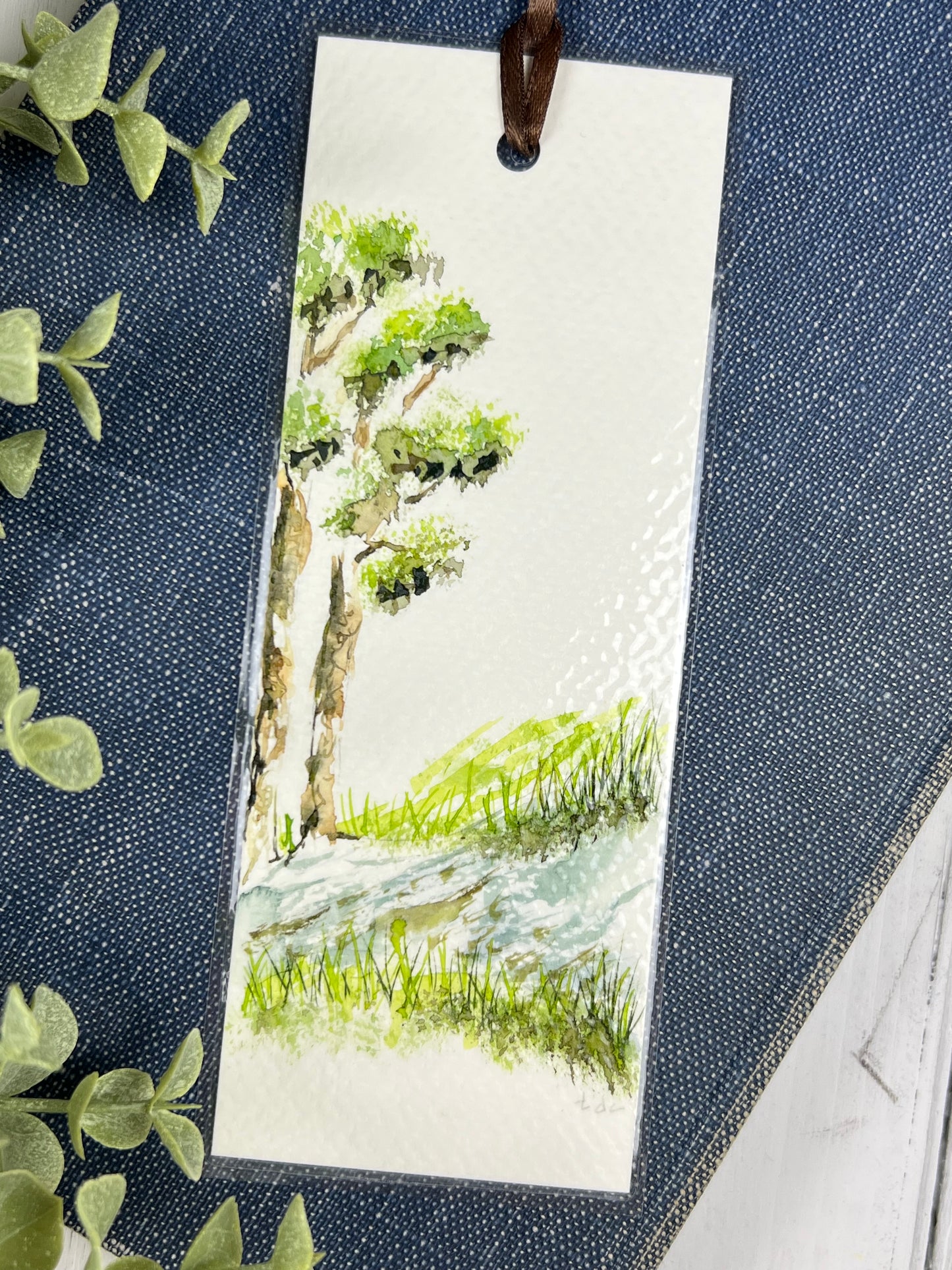Bookmark "Calm Surroundings" - Hand Painted Watercolor