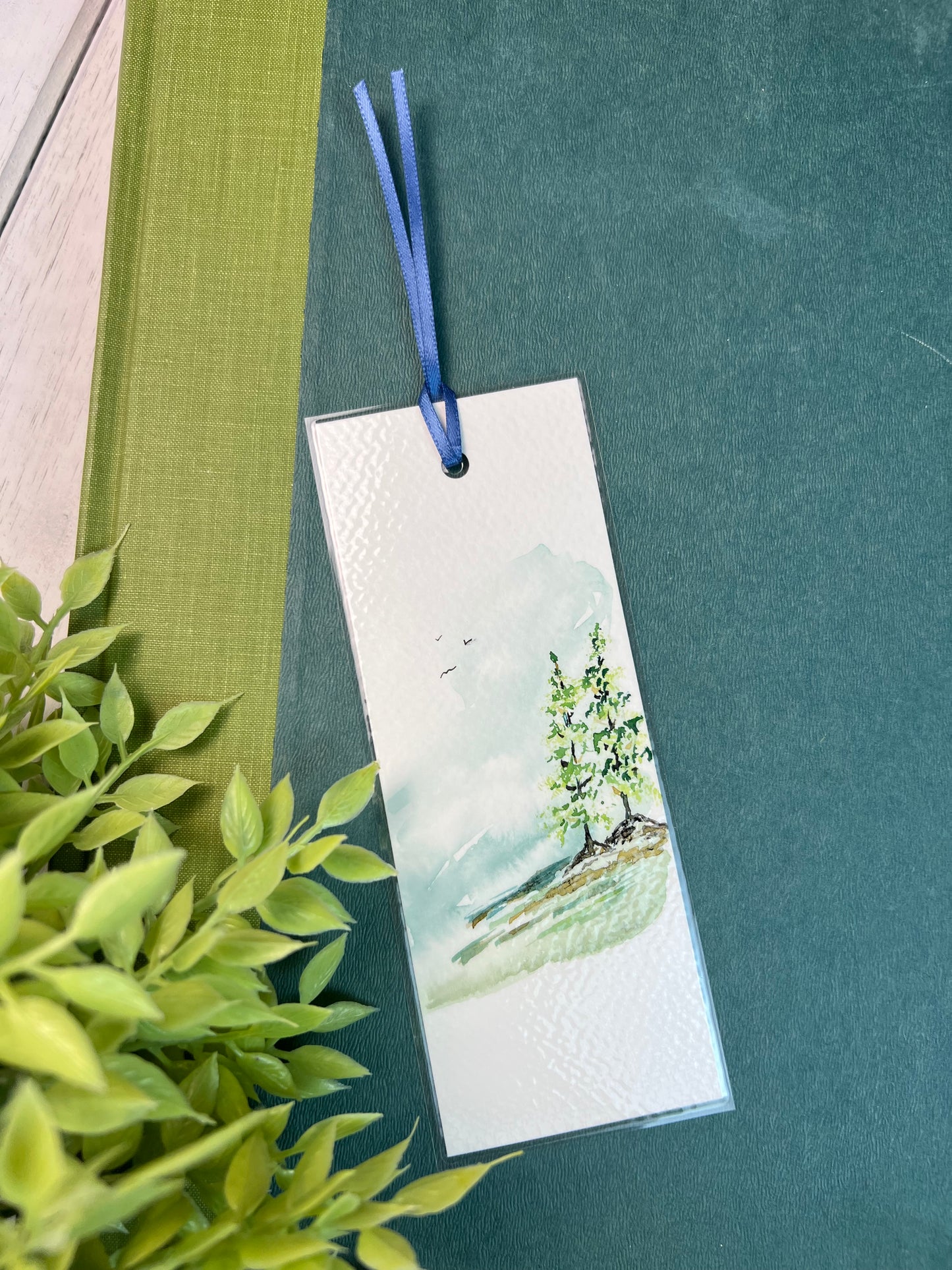 Bookmark "Birds in Flight" - Hand Painted Watercolor
