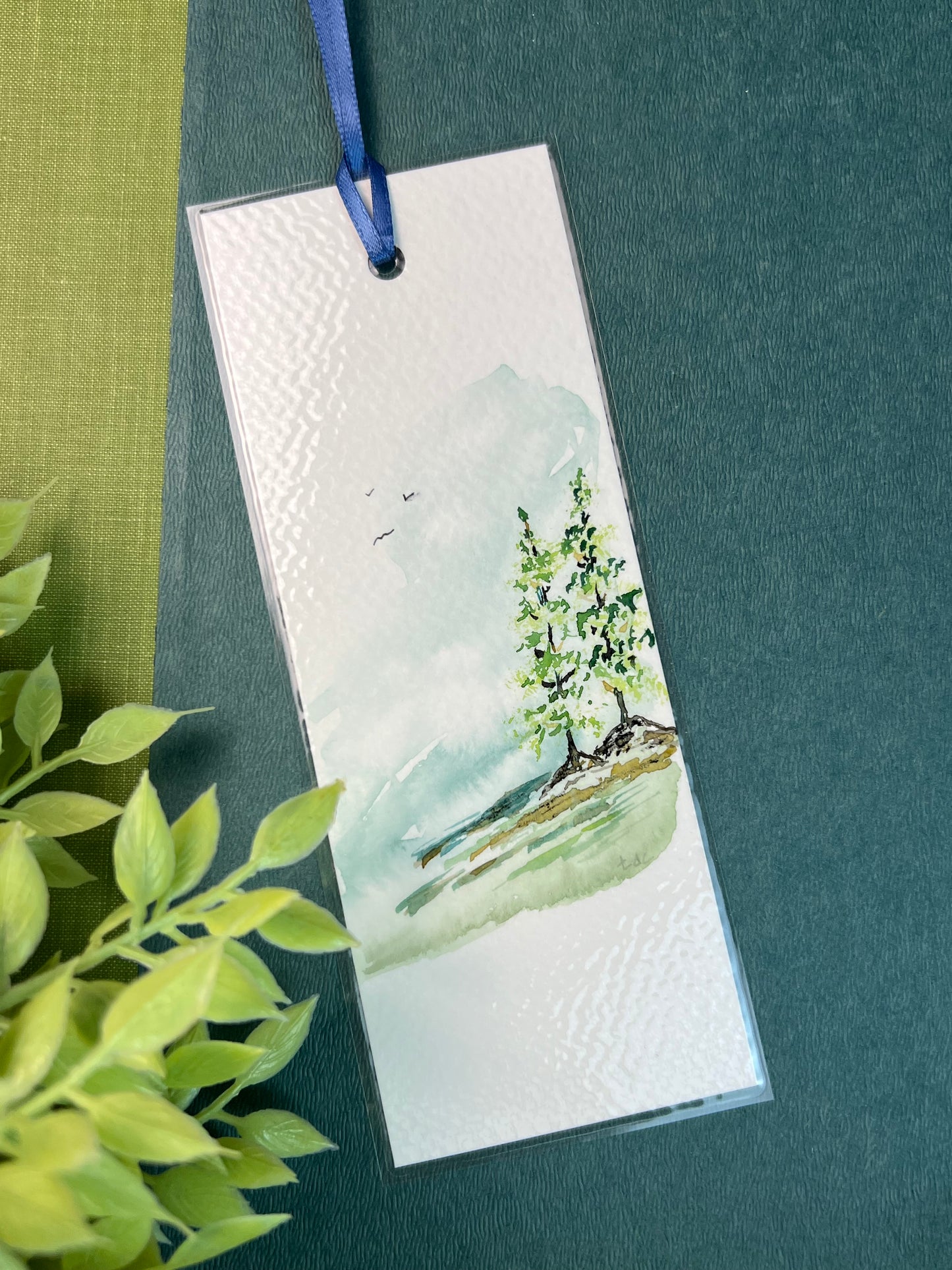 Bookmark "Birds in Flight" - Hand Painted Watercolor