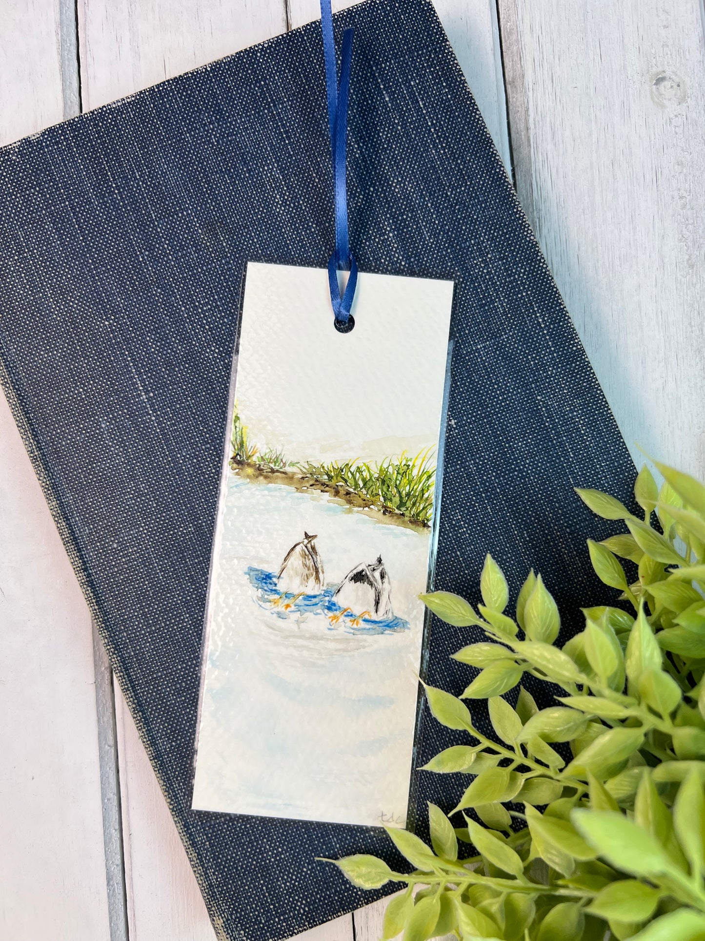 Bookmark "Duck Booties" - Hand Painted Watercolor